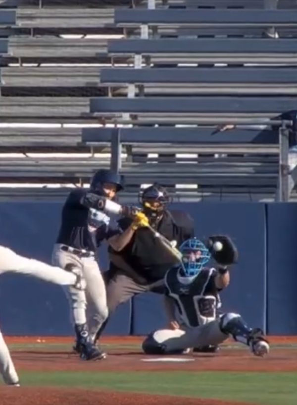 Nic Pepe attacking a pitch in the zone at UMaine
